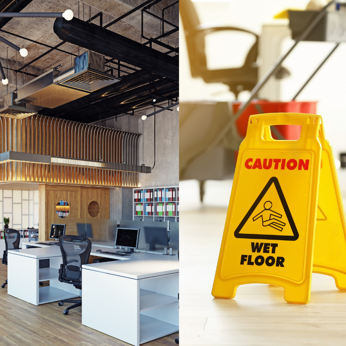 Untitled design (72) Floor caution sign, construction of an office interior